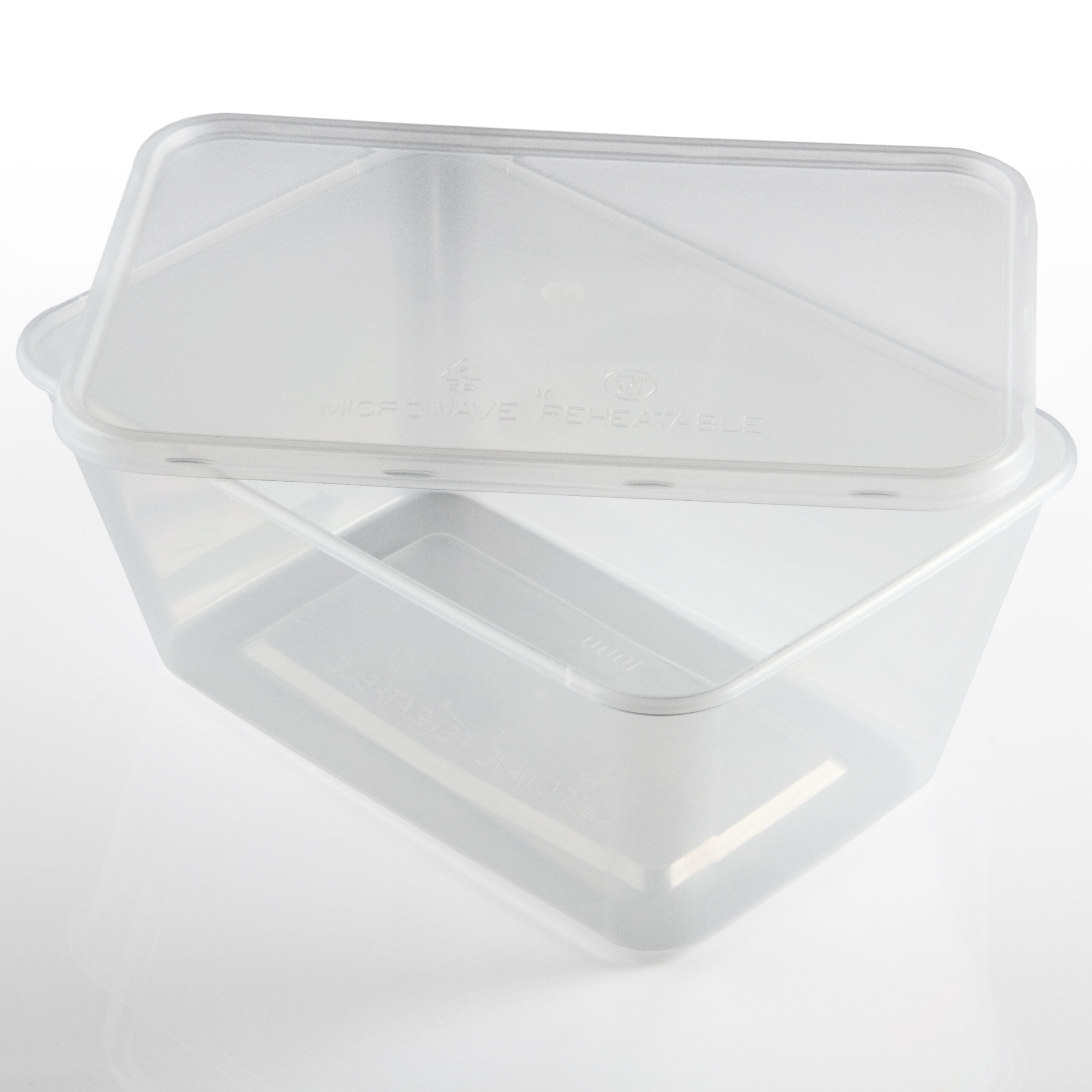1000cc Microwaveable Plastic Container with Lids Recyclable Case of 250 Purple Planet Packaging