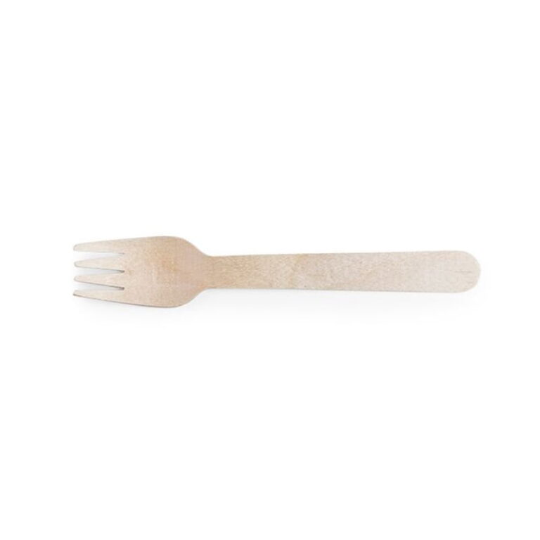 Birchwood compostable 6.5-inch fork on a white background