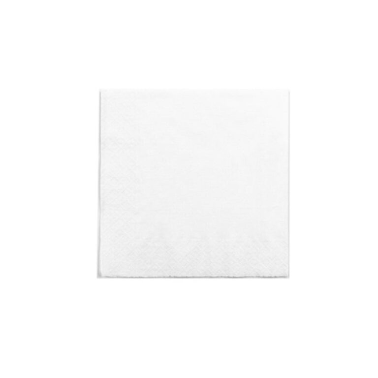 White square 2-ply compostable napkin