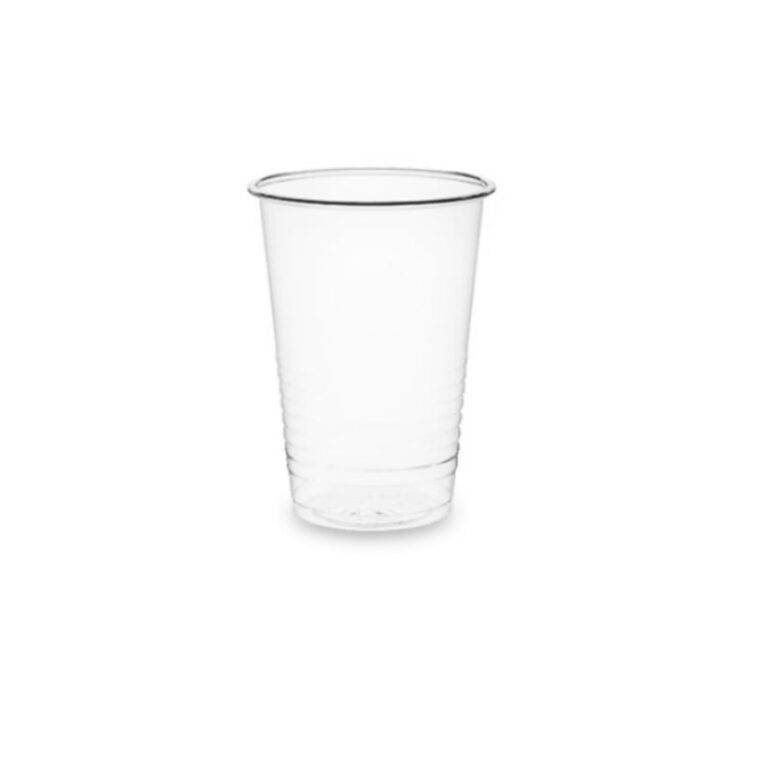 Vegware 7oz PLA Water Cup shown empty on a white background