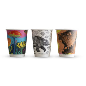 Vegware 12oz Gallery Design Double Wall Hot Takeaway Cup, 89-Series Compostable