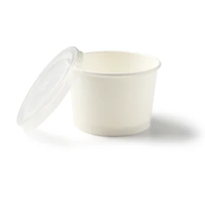4oz Leakproof Recyclable Paper Pots with Secure Lids – Purple Planet Packaging
