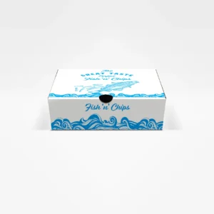 Small Fish and Chips Recyclable Takeaway Box – Cardboard – Case of 100