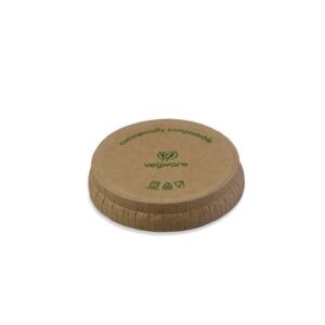 Vegware 1oz Kraft Paper Portion Pot Lid Compostable
