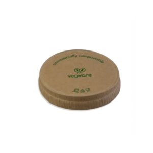 Vegware 2.5oz Kraft Paper Portion Pot Lid Compostable