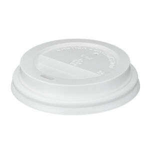 8oz White PP Sip-Thru Hot Cup Lid (Case of 1000)