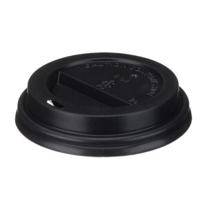 10-20oz Black PP Sip-Thru Hot Cup Lid (Case of 1000)