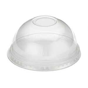12oz r-PET Domed Lid Recyclable (Case of 1000) STRAW SLOT