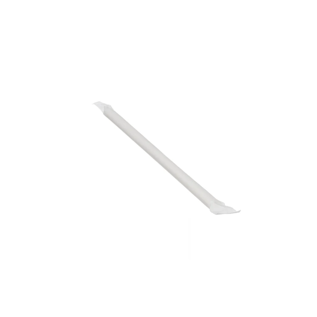 "200 mm individually wrapped white paper straw – Purple Planet Packaging"