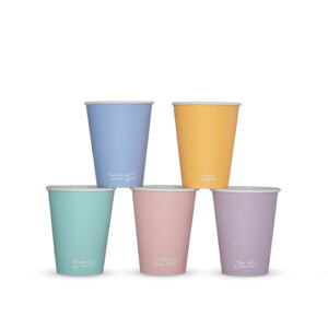 Vegware 8oz Single Wall Feel Good Takeaway Hot Cup, 79 Series Compostable