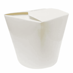 26 oz White Food Pail PE-Lined – Leak-Resistant & Recyclable