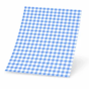 blue printed paper food sheets