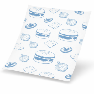 red printed burger wrap paper