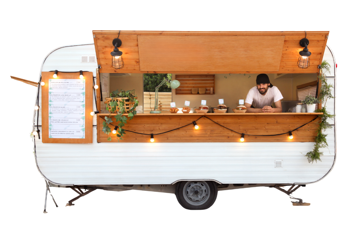 Food Truck using sustainable packaging