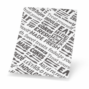 yum yum printed greaseproof paper
