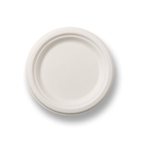 7″ Round Bagasse Plate – Compostable & Recyclable