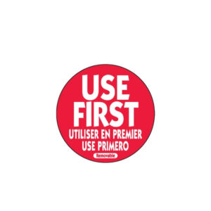 50mm Removable Use First Red Labels