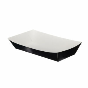 Medium Black Folded Board Meal Tray – Recyclable
