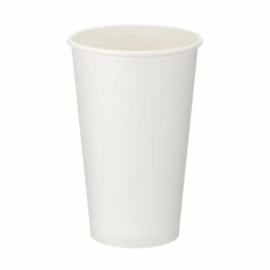 16oz White Single Wall Hot Cup – PE Lined Recyclable