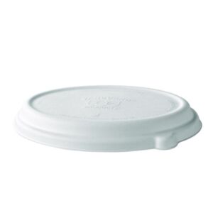Eco Products by Vegware 24/32oz WorldView Fibre Lid for Oval Containers – Compostable Lid