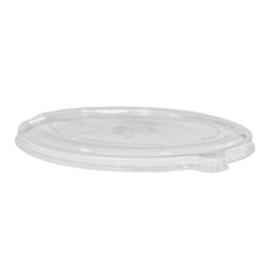 Eco Products by Vegware 24/32oz WorldView PLA Lid for Oval Containers – Clear Vented Compostable Lid