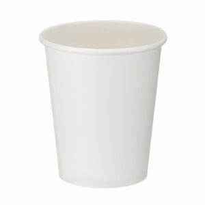 8oz White Single Wall Hot Cup – PE Lined Recyclable