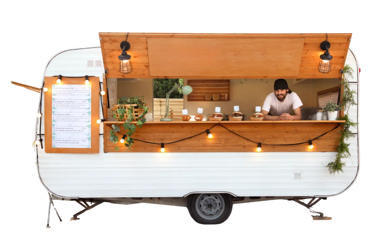 Food Truck using sustainable packaging