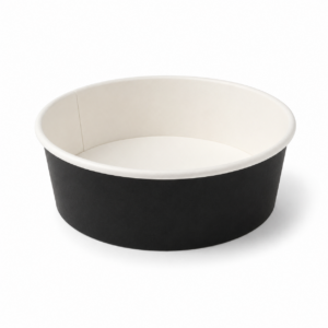 1000ml Black Round Food Bowl Recyclable – (Case of 300) (149mm Diameter)