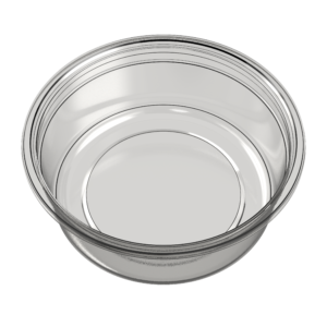 8oz deli pot in clear APET, shown in perspective