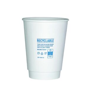 12oz Blue Print Double Wall Paper Cup
