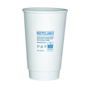 16oz Blue Print Double Wall Paper Cup