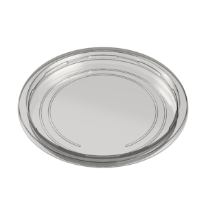 KC bung fit lid in clear APET, shown in perspective