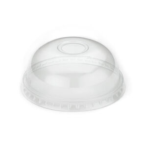 78mm Clear rPET Dome Lid with Straw Hole