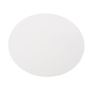 White plastic-coated card lid for No. 12 foil food containers