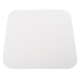 White square coated-card lid for No. 9 shallow and deep foil containers