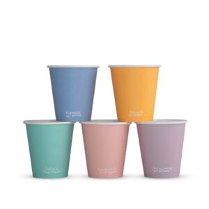 Vegware 10oz Feel Good single wall hot cups, 89-Series, LV-FG10