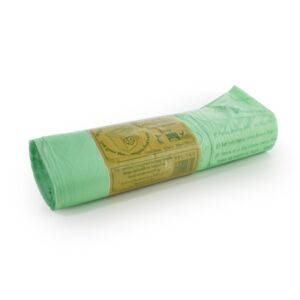 Vegware 140L compostable food waste liners in a labelled roll of 10
