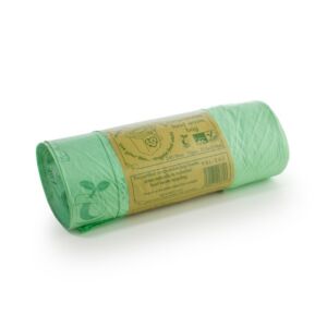 Vegware 240L compostable food waste liners in a labelled roll of 10