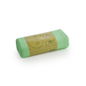 Vegware 25L compostable food waste liners in a labelled roll of 25