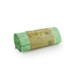Vegware 30L compostable sacks in a labelled roll of 25