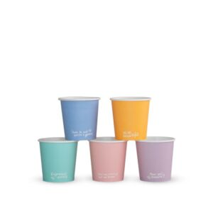 Vegware 4oz Feel Good single wall hot cups, 62-Series, LV-FG04