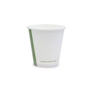 Vegware 6oz white single wall hot cup, 79-Series, LV-6S