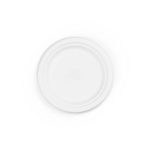 Vegware 7in Nourish source-reduced moulded fibre plate, P010-SRNW, on a white background