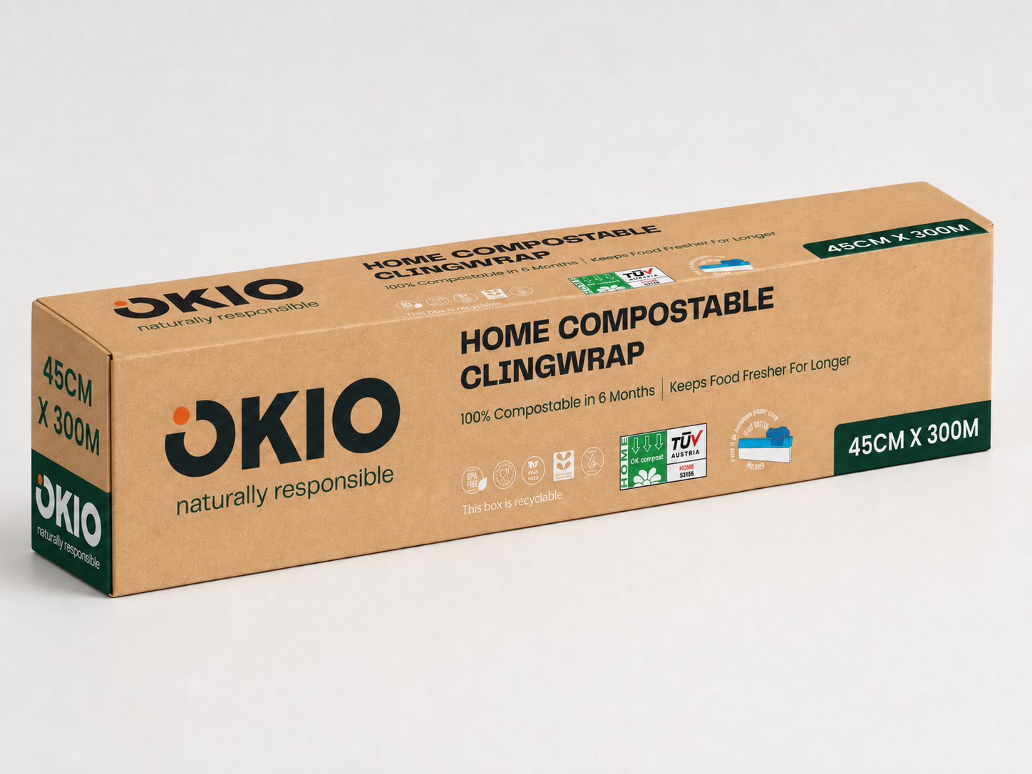Shop OKIO 450mm × 300m home compostable cling film