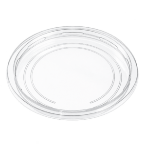 Empty clear rPET KC Bung-Fit Lid for 8oz and 12oz Deli Pots
