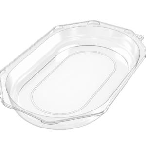 Empty clear rPET Large Octagonal Platter Lid