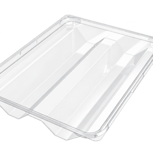 Empty clear rPET Premium Platter Lid - Regular
