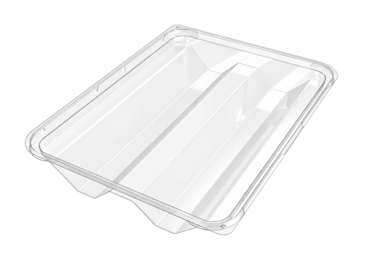 Empty clear rPET Premium Platter Lid - Regular