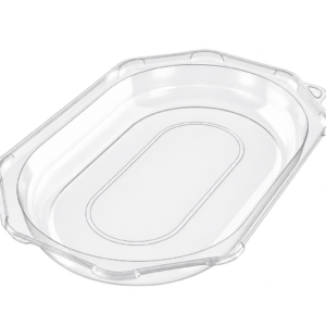 Empty clear rPET Small Octagonal Platter Lid