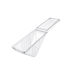 Empty clear rPET Standard Hinged Sandwich Wedge